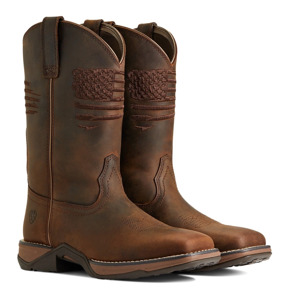 Ariat Brown Cowboy Boots with Square Toe